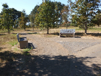 Benches at one of several Education Study Sites at the refuge